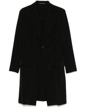 Yohji Yamamoto Single-Breasted Coats - Black