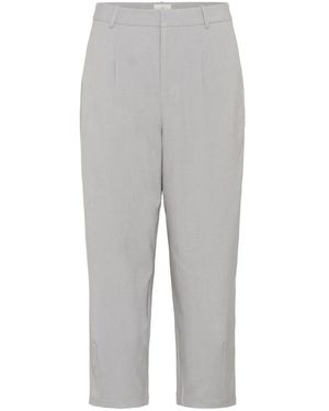 Kaffe Cropped Trousers - Gris