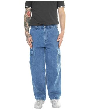 Obey Jeans ,Blauw ,Katoen Loose-Fit Jeans