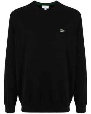 Lacoste Truien & Vesten ,Zwart ,Katoen O-Neck Trui