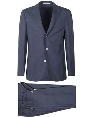 Eleventy Single Breasted Suits - Blu
