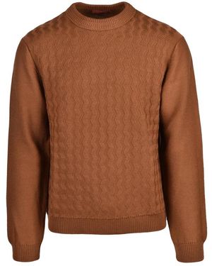 Daniele Fiesoli Round-Neck Knitwear - Brown