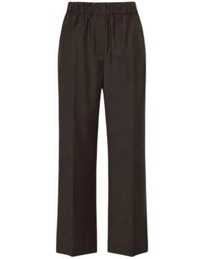 Weekend by Maxmara Rechte Flanel Broek - Bruin