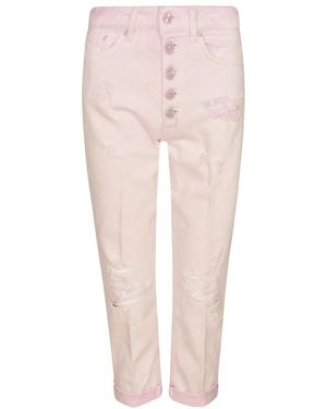 Dondup Cropped Pants - Pink