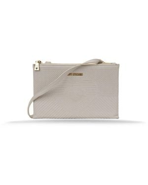 Moschino Damen Schultertasche Reißverschluss Stil - Grau