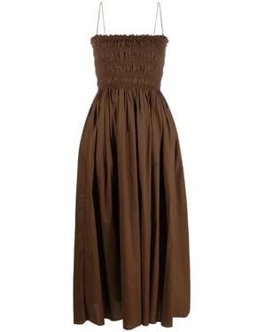 Matteau Baumwoll-Midikleid - Braun