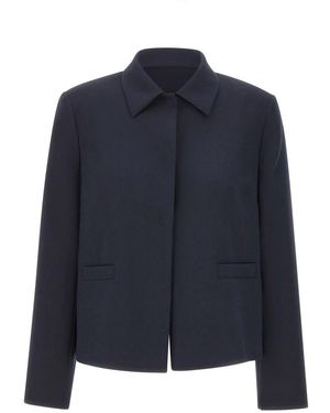 Elena Miro Tailored Crepe Jacket - Blauw
