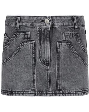The Attico Denim Skirts - Zwart