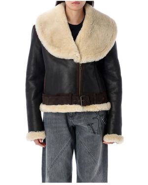 JW Anderson Faux Fur & Shearling Jackets - Black