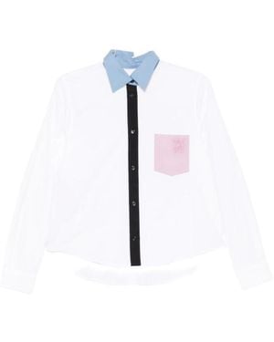 Marni Overhemden ,Wit ,Nylon Shirt - Blauw