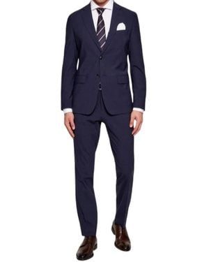 HUGO Single Breasted Suits - Blue