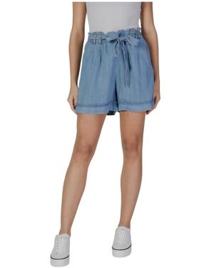 B.Young Denim Shorts - Blu
