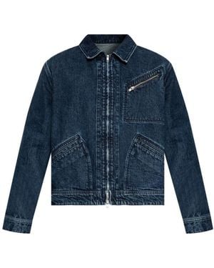KENZO Jassen ,Blauw ,Katoen Signature Genderless Utility Jacket