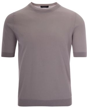Ballantyne Tops ,Grijs ,Kort Mouw Pullover