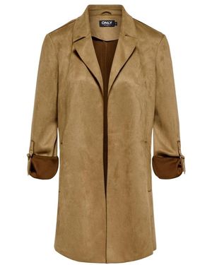 ONLY Jassen ,Bruin ,Polyester Onljoline Jas - Naturel