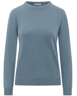 Brunello Cucinelli Round-Neck Knitwear - Bleu