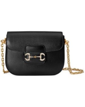 Gucci Tassen ,Zwart ,Leer Horsebit 1955 Mini Tas