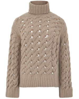 P.A.R.O.S.H. Pullover Met Hoge Hals - Bruin