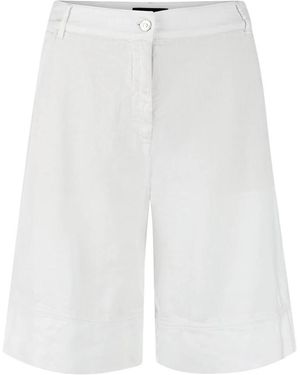 Marc Cain Korte Broeken ,Wit ,Katoen Long Shorts