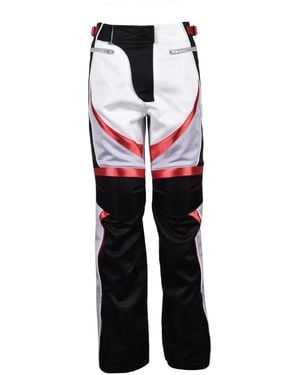 we11done Broeken ,Veelkleurig ,Polyester Hoge Taille Biker Leggings Met Padding - Rood