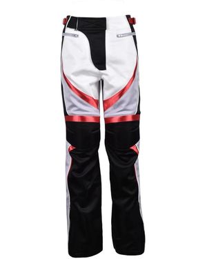 we11done Broeken ,Veelkleurig ,Polyester Hoge Taille Biker Leggings Met Padding - Rood