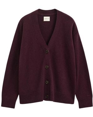GANT Strickjacke Aus Lammwolle - Lila