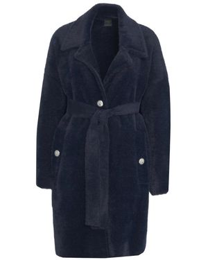 Pinko Belted Coats - Blue