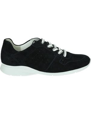 Semler Blaue Wildleder Sportliche Flache Schuhe - Schwarz