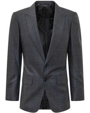 Tom Ford Kostuums ,Blauw ,Sb Jas Fl - Zwart