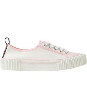 Versace Schoenen ,Roze ,Katoen Sneakers - Wit