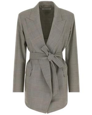 Max Mara Jassen ,Grijs ,Wol Mxm Nasello Blazer