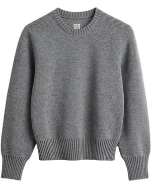 TOTEME Round-Neck Knitwear - Gris