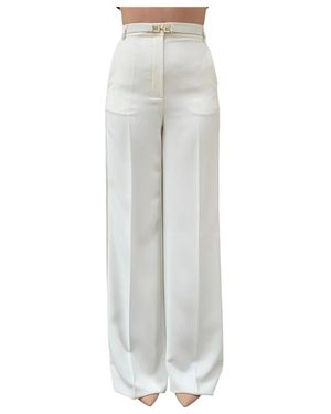 Elisabetta Franchi Wide Trousers - Grey
