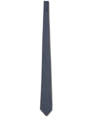ZEGNA Bedruckte Seidenkrawatte - Blau