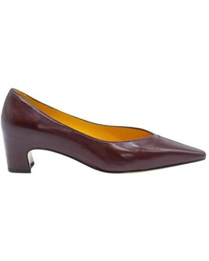 Mara Bini Schoenen ,Rood ,Leer Vale Pump - Bruin