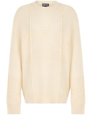 DIESEL Round-Neck Knitwear - White