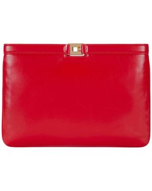 Elisabetta Franchi Tassen ,Rood ,Polyester Naplak Envelope Clutch