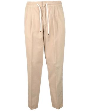 Brunello Cucinelli Pantaloni casual in cotone - Neutro