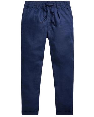 Polo Ralph Lauren Broeken ,Blauw ,Linnen Cropped Broeken