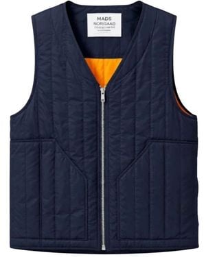 Mads Nørgaard Francis Vest Poly Twill - Blau