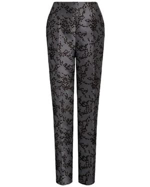 Alberta Ferretti Straight Trousers - Black