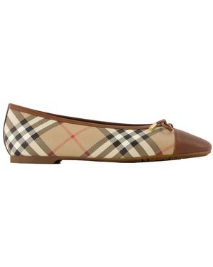 Burberry Schoenen ,Veelkleurig ,Katoen Highgate Ballerina's - Bruin