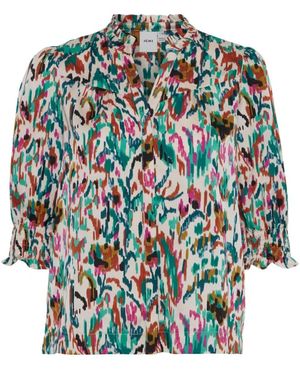 Ichi Overhemden ,Veelkleurig ,Blouse - Groen