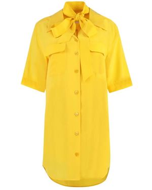 Equipment Shirt Dresses - Yellow