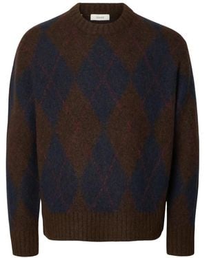 SELECTED Round-Neck Knitwear - Nero