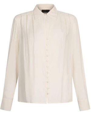 Liu Jo Ivory Crêpe De Chine Bluse - Weiß