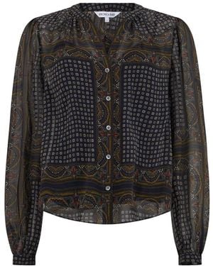 Veronica Beard Blouse Met Paisleyprint - Zwart