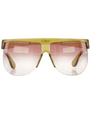 Chloé Shield-Sonnenbrille - Natur