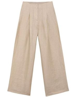 Alpha Studio Wide Trousers - Neutro