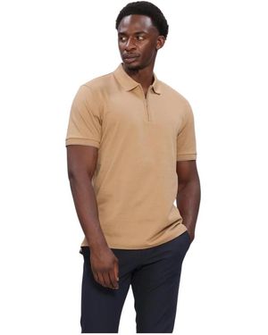 BOSS Tops ,Bruin ,Katoen C-Pei 90 Polo - Naturel
